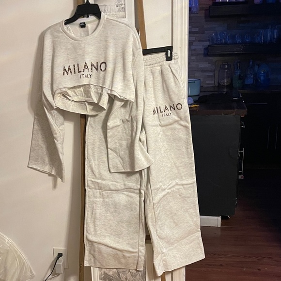 SHEIN Pants - SHEIN Gray Milano Track Pants & Top Set